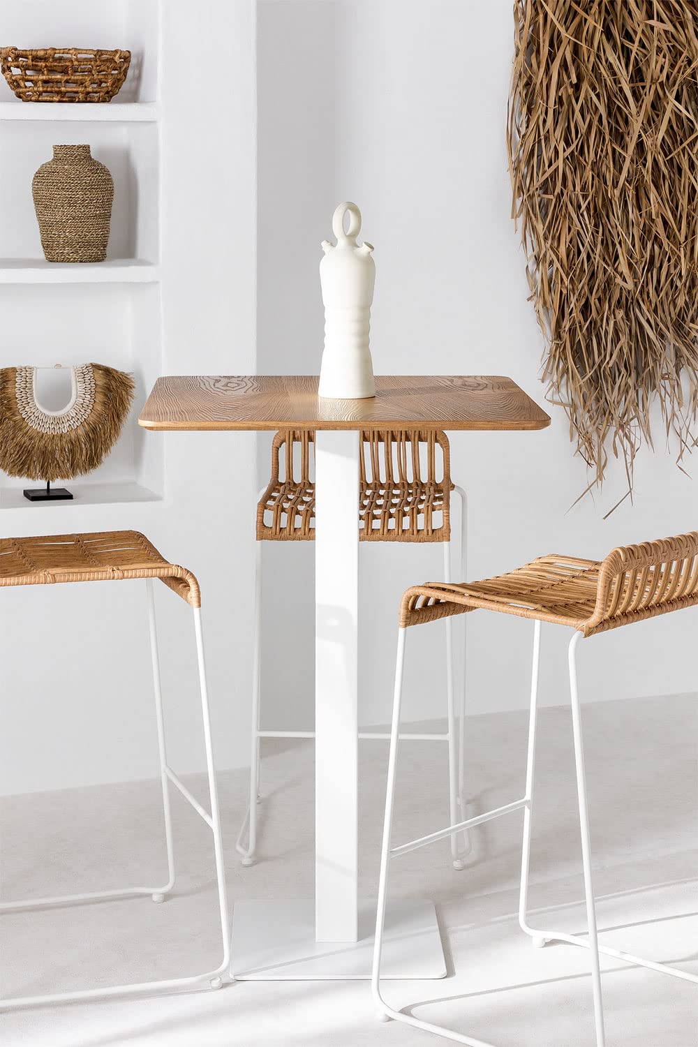 Sklum Espresso Bianco tavolo alto 70 cm frassino