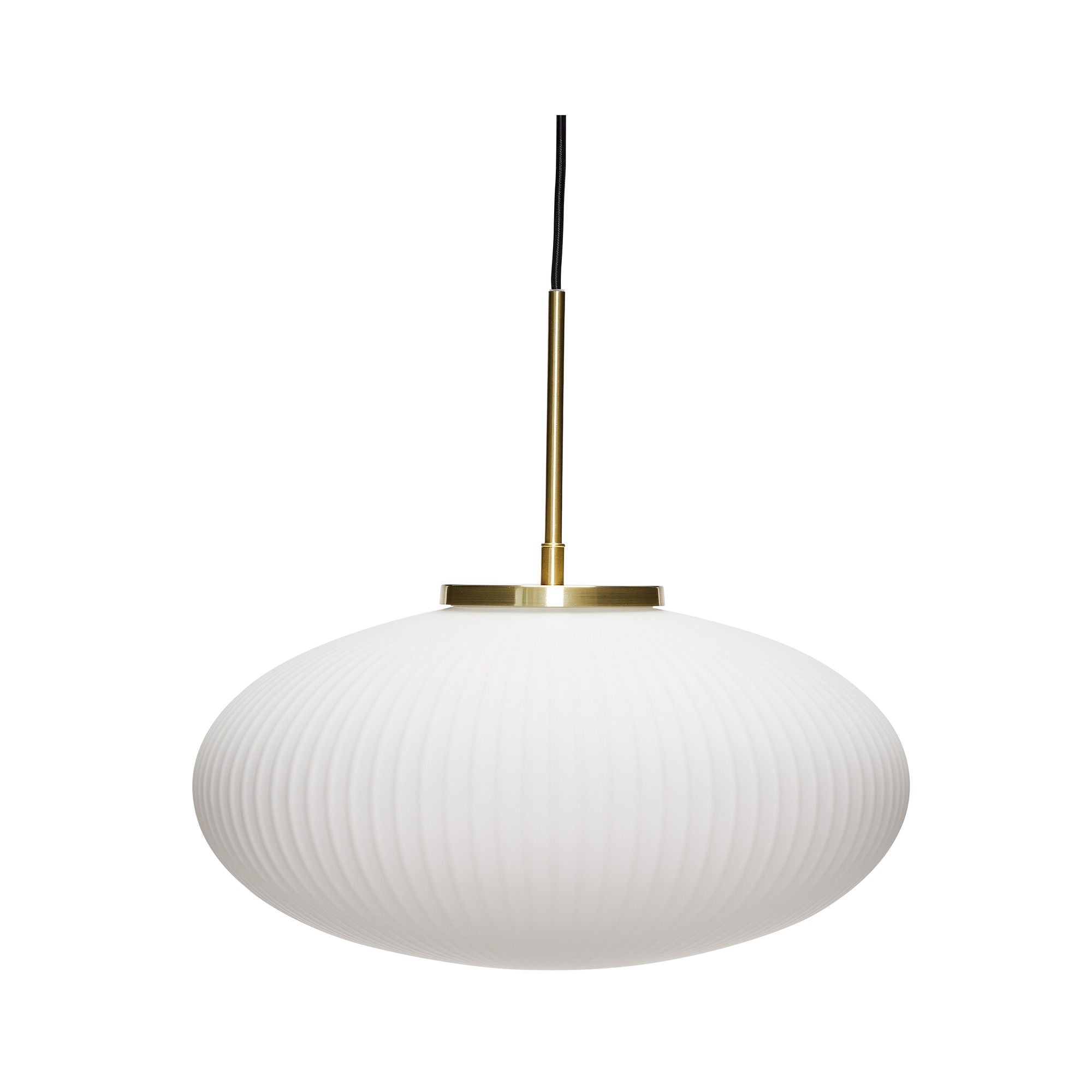 Bambua Serene Pendant Ellipse lampada a sospensione bianca opale