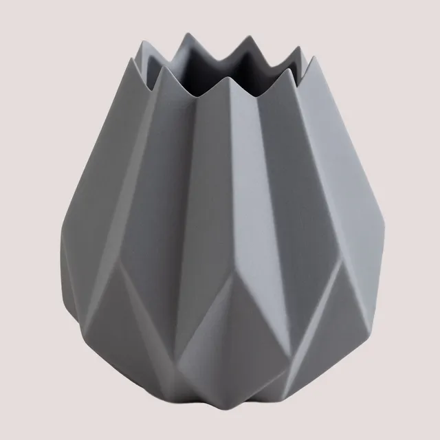 Sklum Omalley vaso in ceramica grigio Ø13 cm