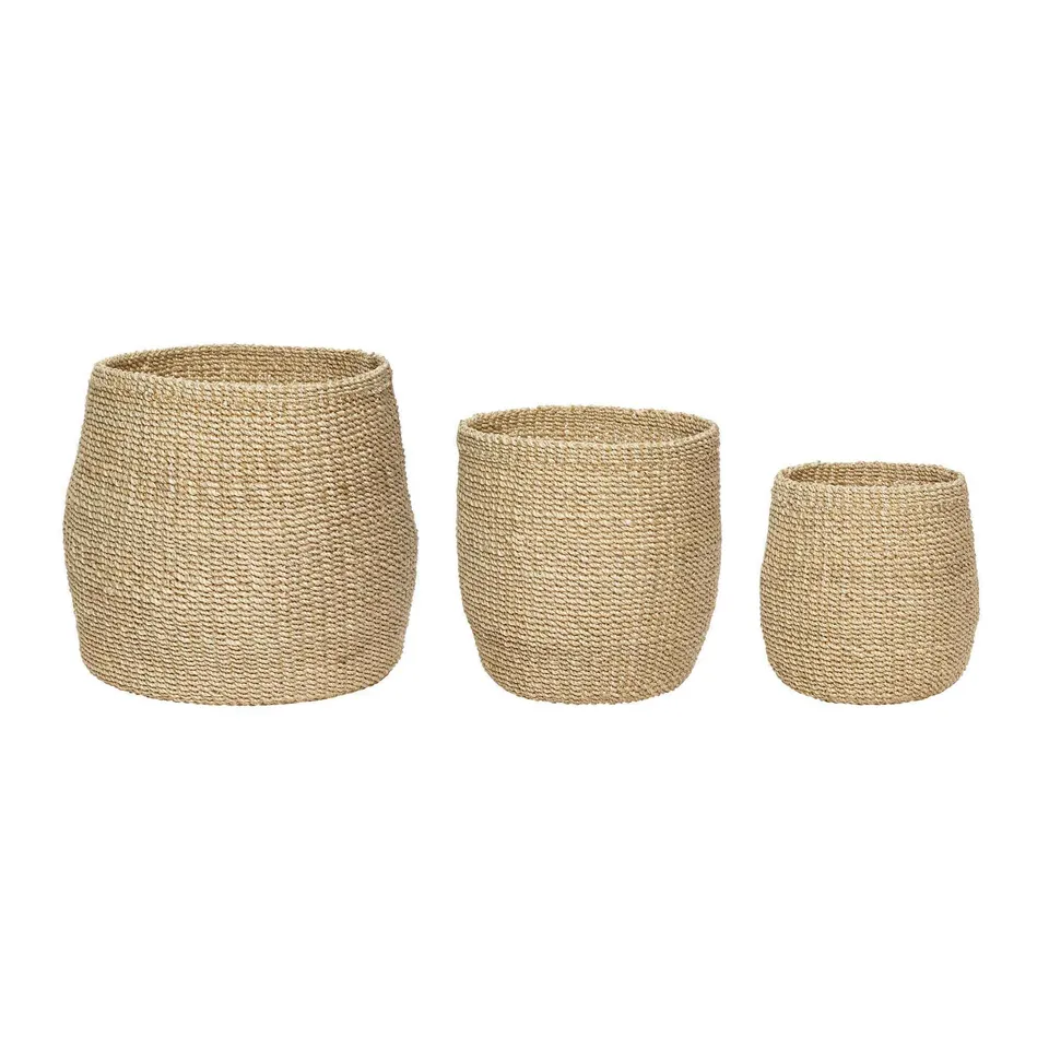 Bambua Sort Baskets cesti naturali set 3 pezzi