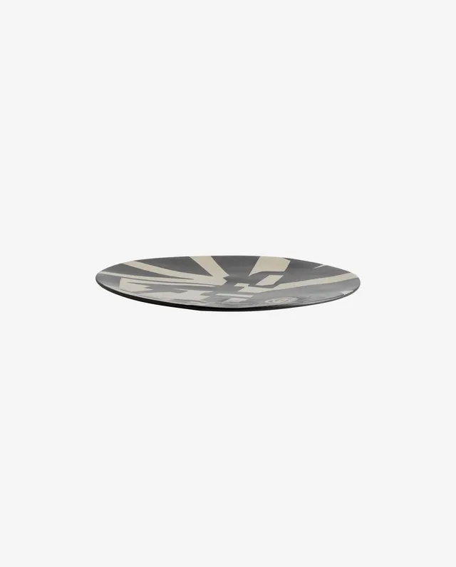 Bambua Lipsi S piatto decorativo nero beige
