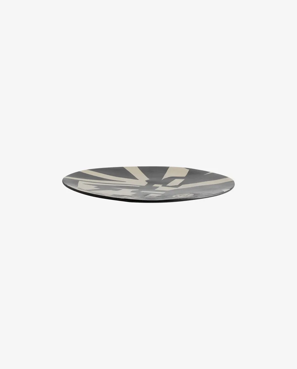 Bambua Lipsi S piatto decorativo nero beige