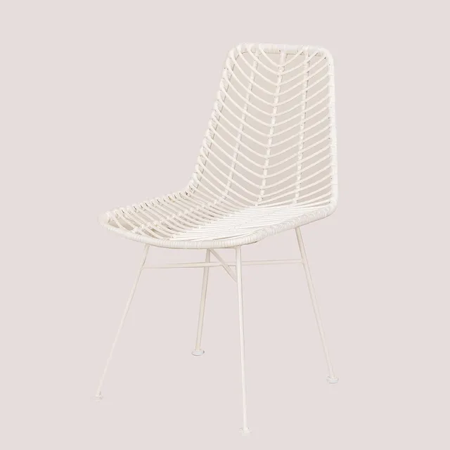 Sklum Gouda Colors sedia da giardino rattan bianca