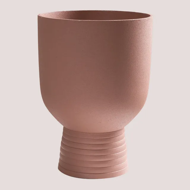 Sklum Fero vaso in alluminio incarnato 22 cm