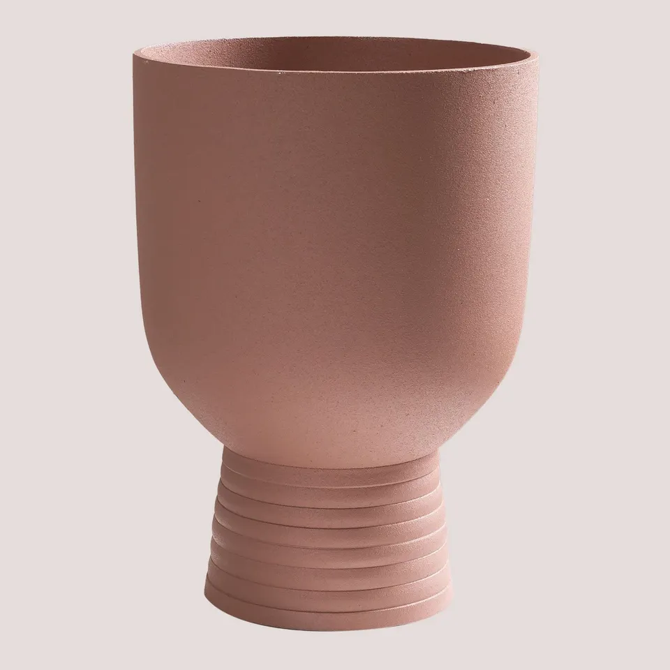 Sklum Fero vaso in alluminio incarnato 22 cm
