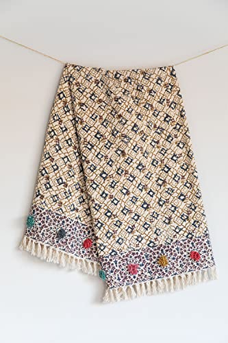 Sklum Tenesi coperta plaid in cotone 140x151 cm
