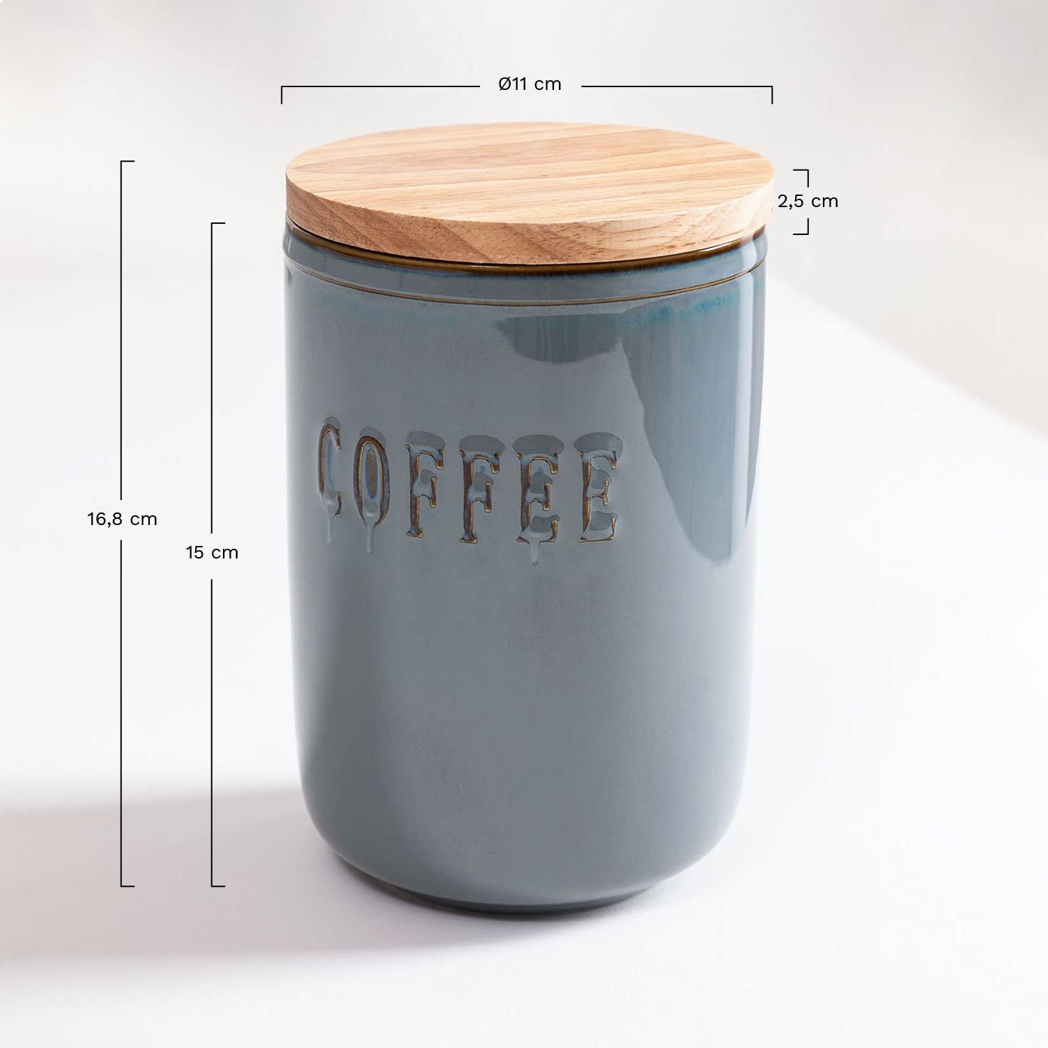 Sklum Treska Barattolo Caffè Porcellana Grigio Blu