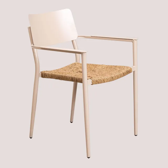 Sklum Amadeu Set 2 sedie da giardino impilabili Marrone Moka