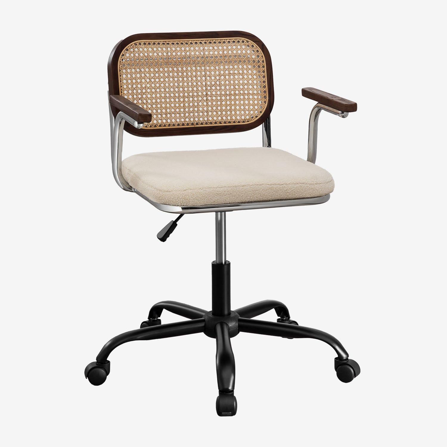 Sklum Tento Sedia da Ufficio in Ciniglia con Rattan