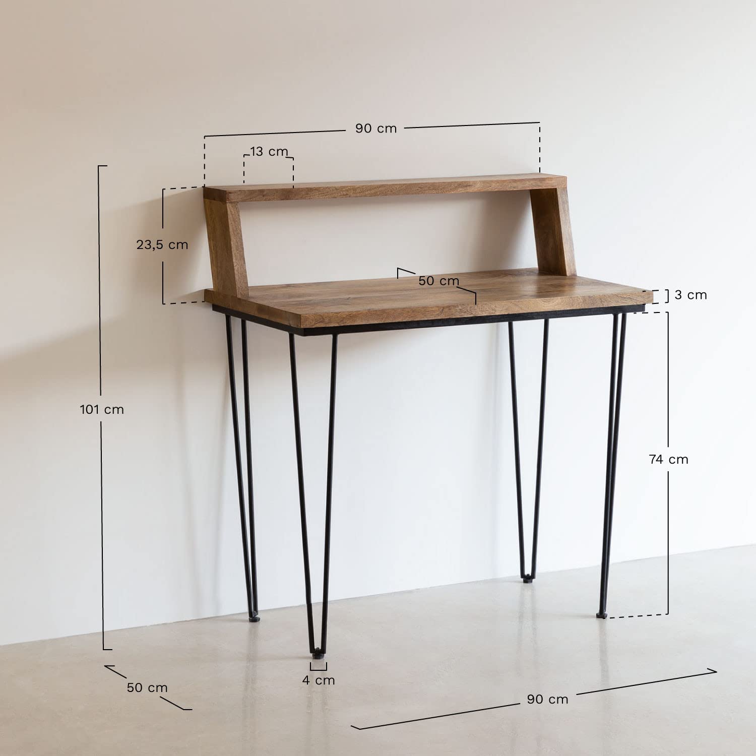 Sklum Fabus scrivania legno mango 90x50 cm