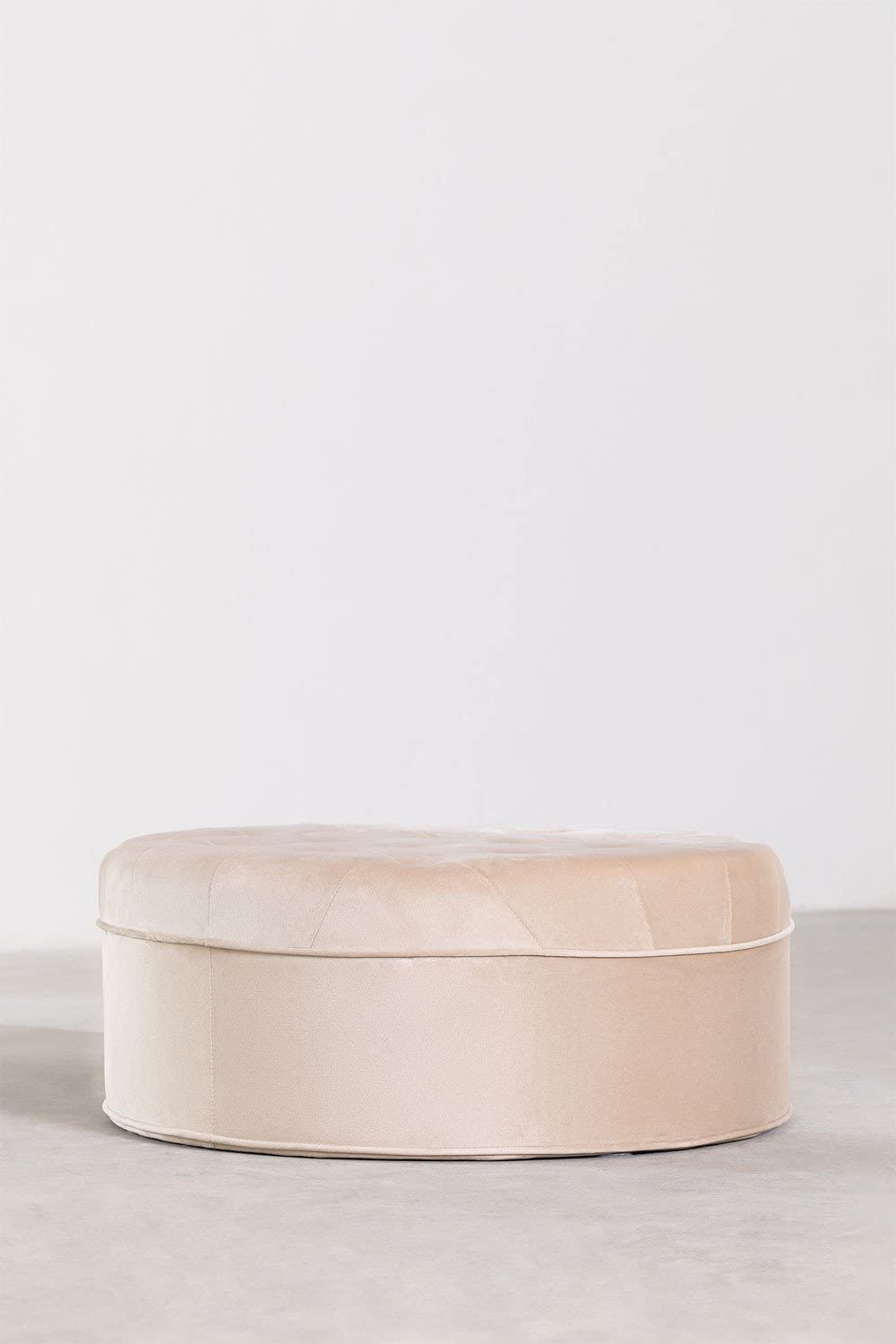 Sklum Tafie pouf tondo velluto D60 cm crema