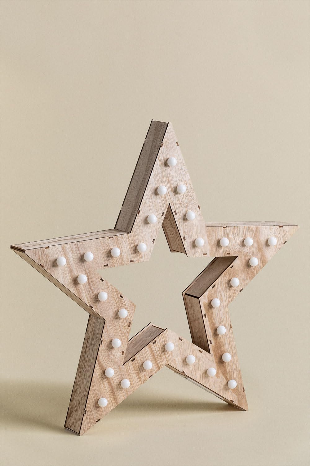 Sklum Luzi Style Figura decorativa in legno con 30 LED