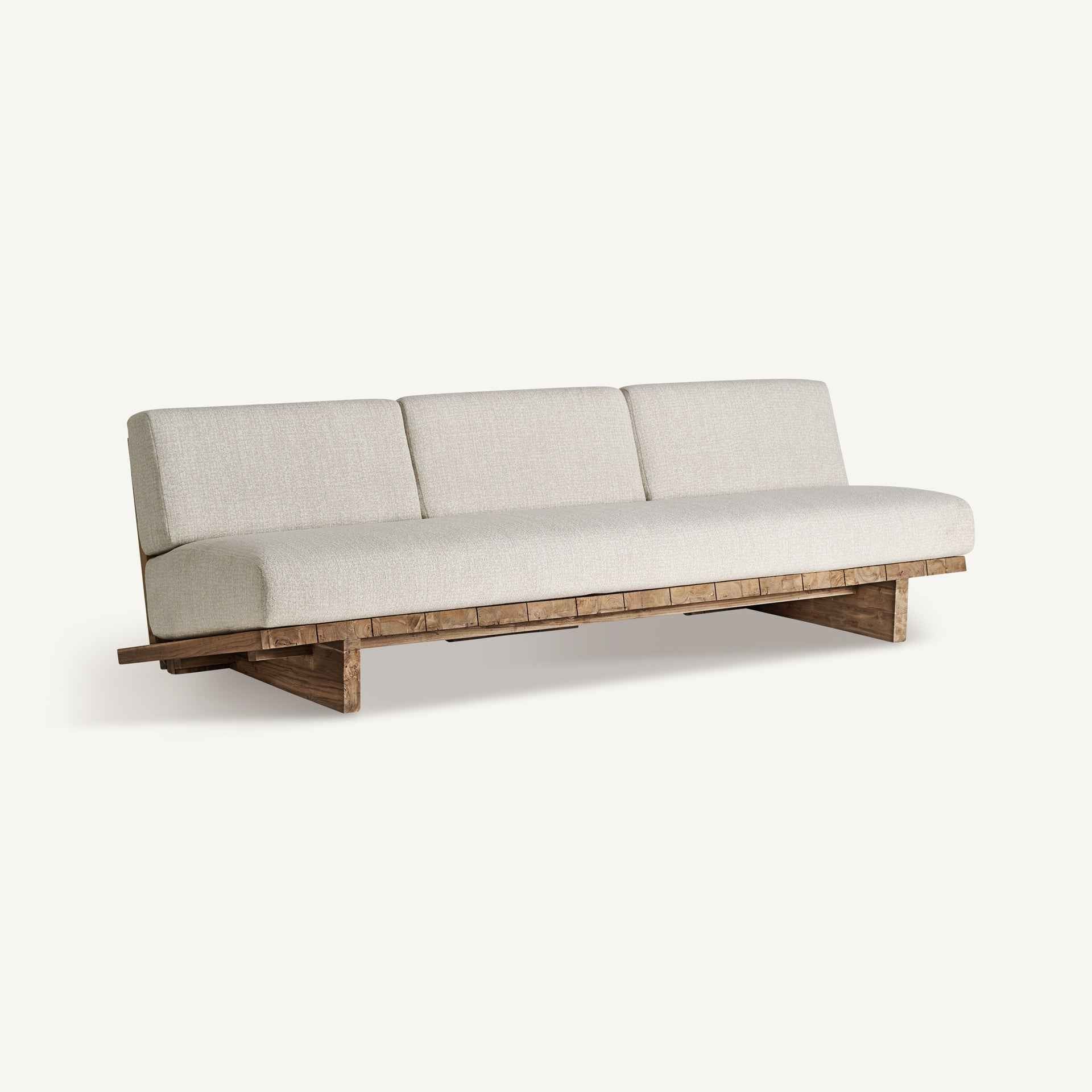 Bambua Pure Divano da Esterno Teak 3 Cuscini