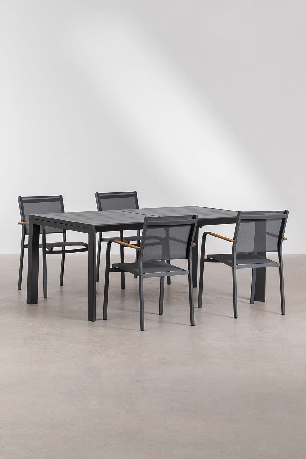 Sklum Starmi 180-240 set tavolo e 4 sedie giardino alluminio