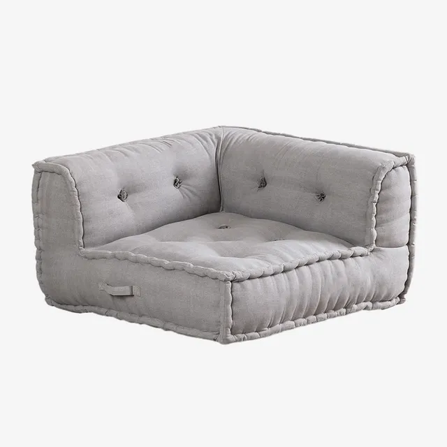 Sklum Dhel pouf modulare grigio chiaro cotone 83 cm