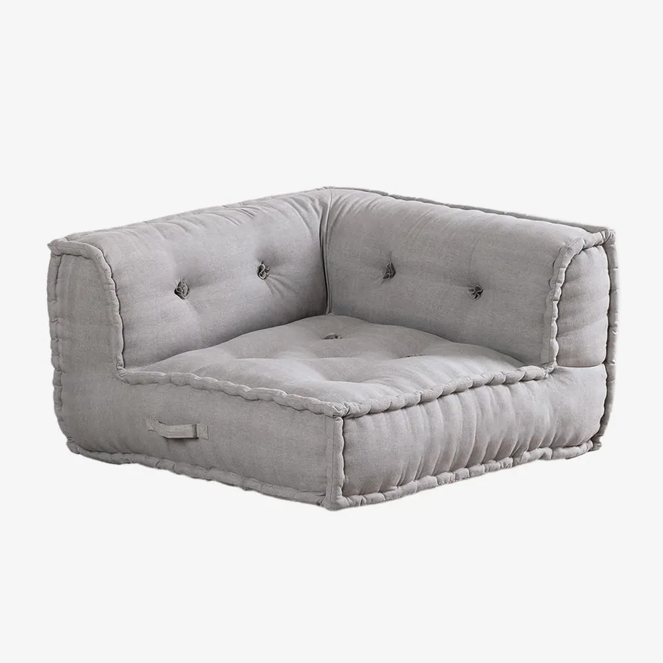 Sklum Dhel pouf modulare grigio chiaro cotone 83 cm