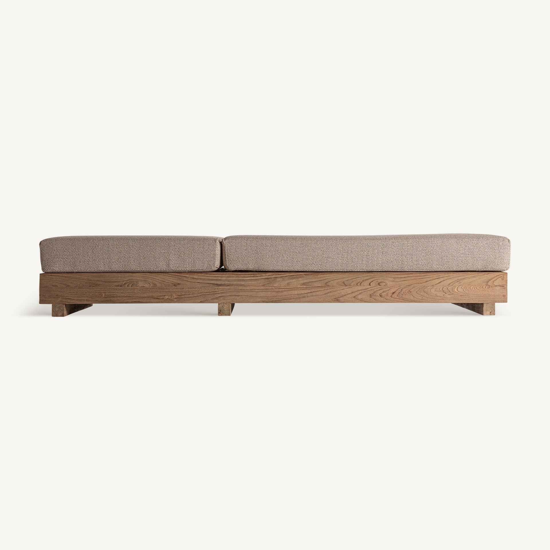 Bambua Pure lettino prendisole teak taupe
