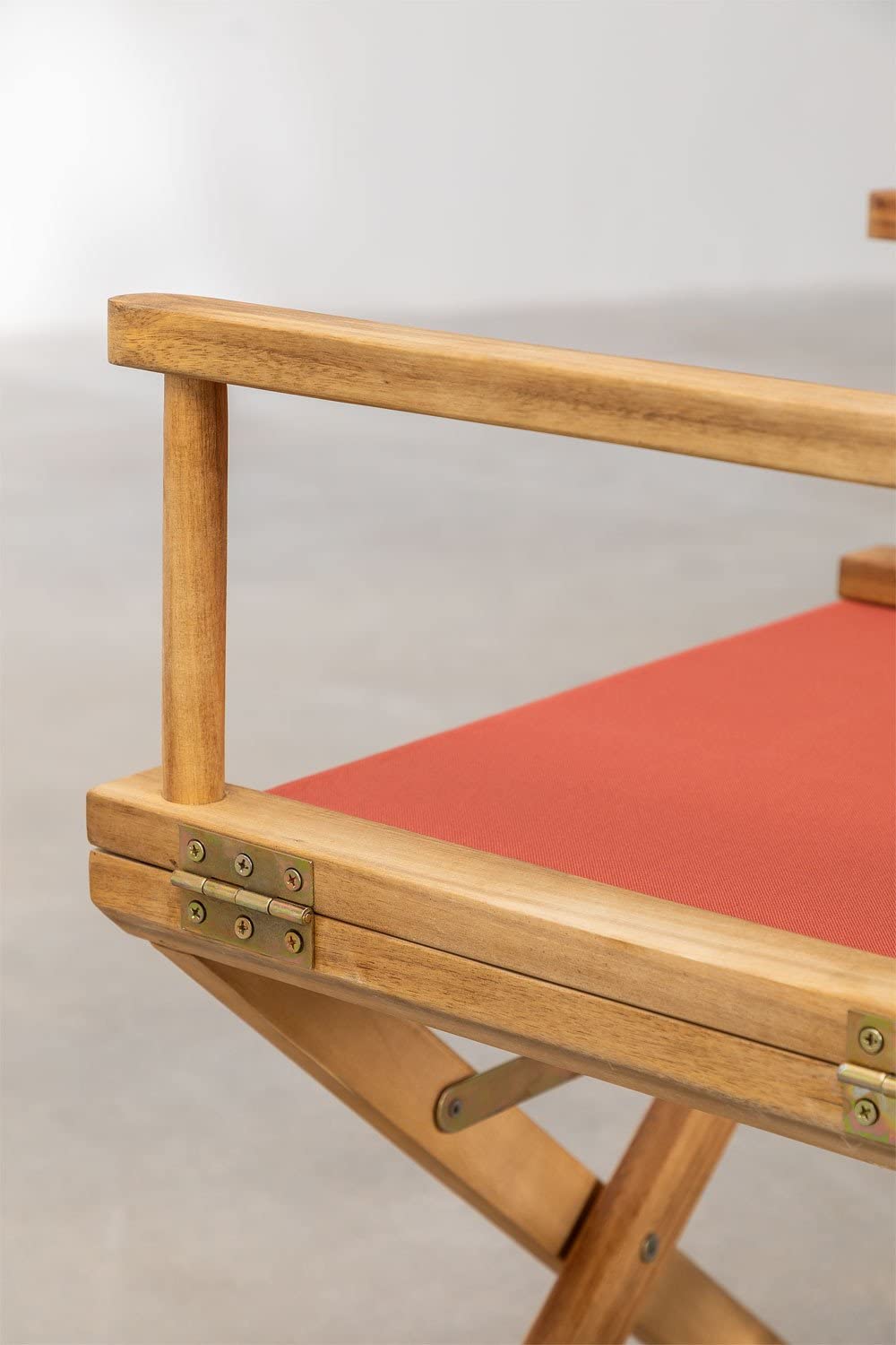 Sklum Ridley Style Sedia Regista Pieghevole Legno Tetto Rosso