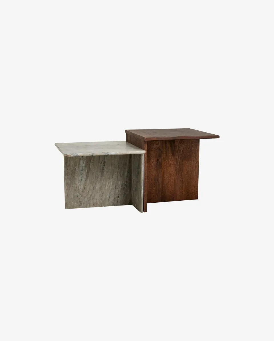 Bambua Odra tavolini bassi legno marmo 40x50x50 cm