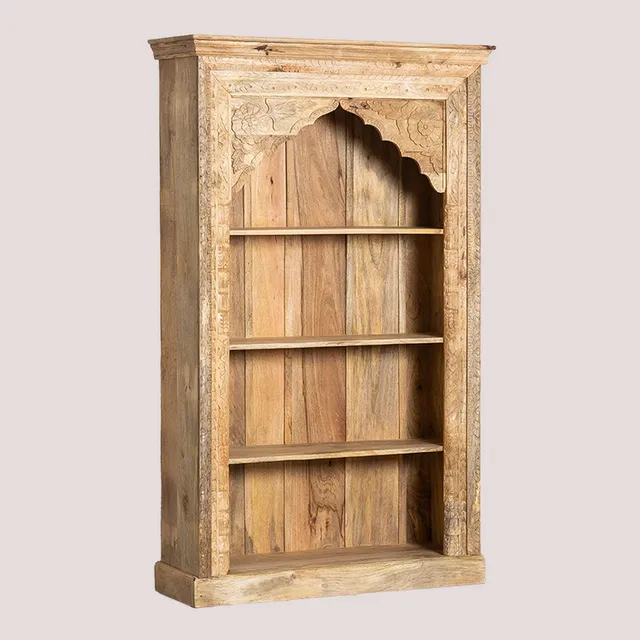 Sklum Fortti Libreria in Legno di Mango 190 cm Intagliata