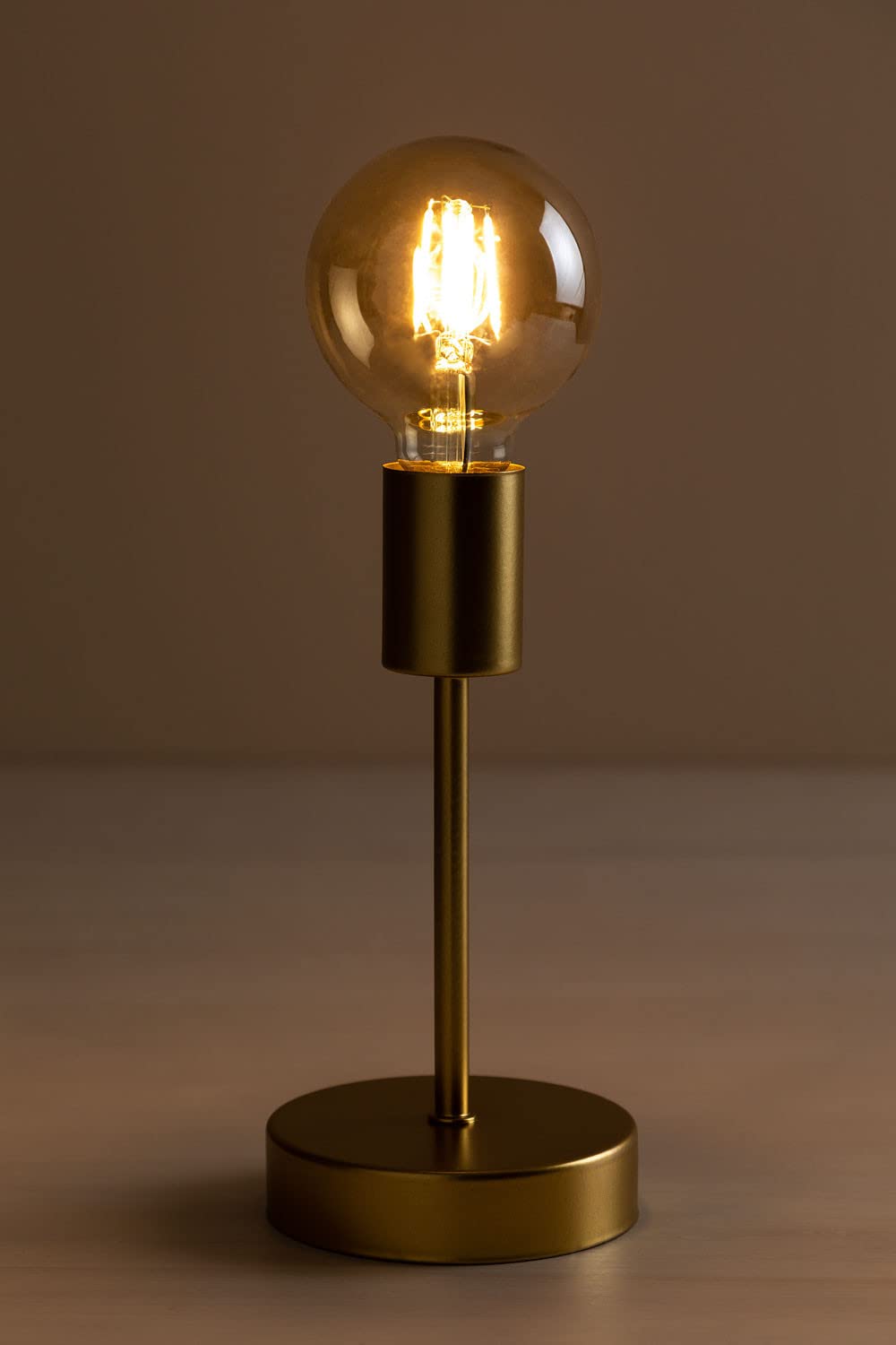 Sklum Grystel lampada da tavolo metallo oro a batteria