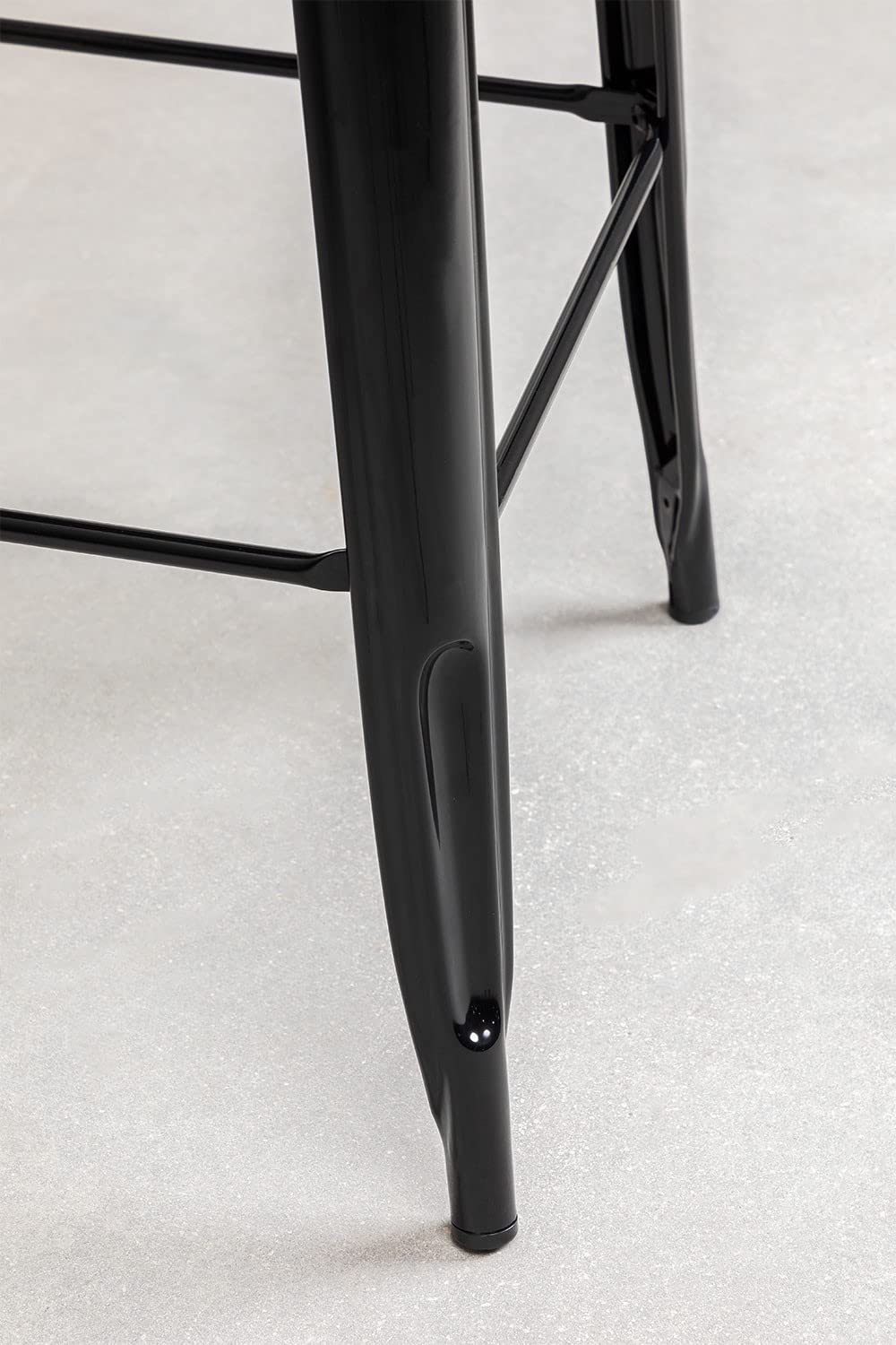 Sklum LIX tavolo alto in acciaio nero 60x60