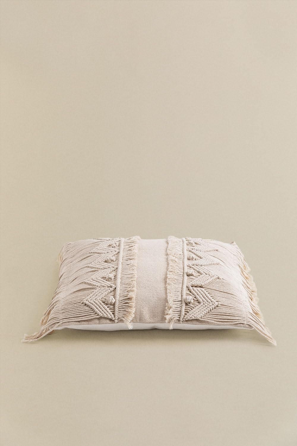 Sklum Mirko Style cuscino quadrato macramè 45x45 beige