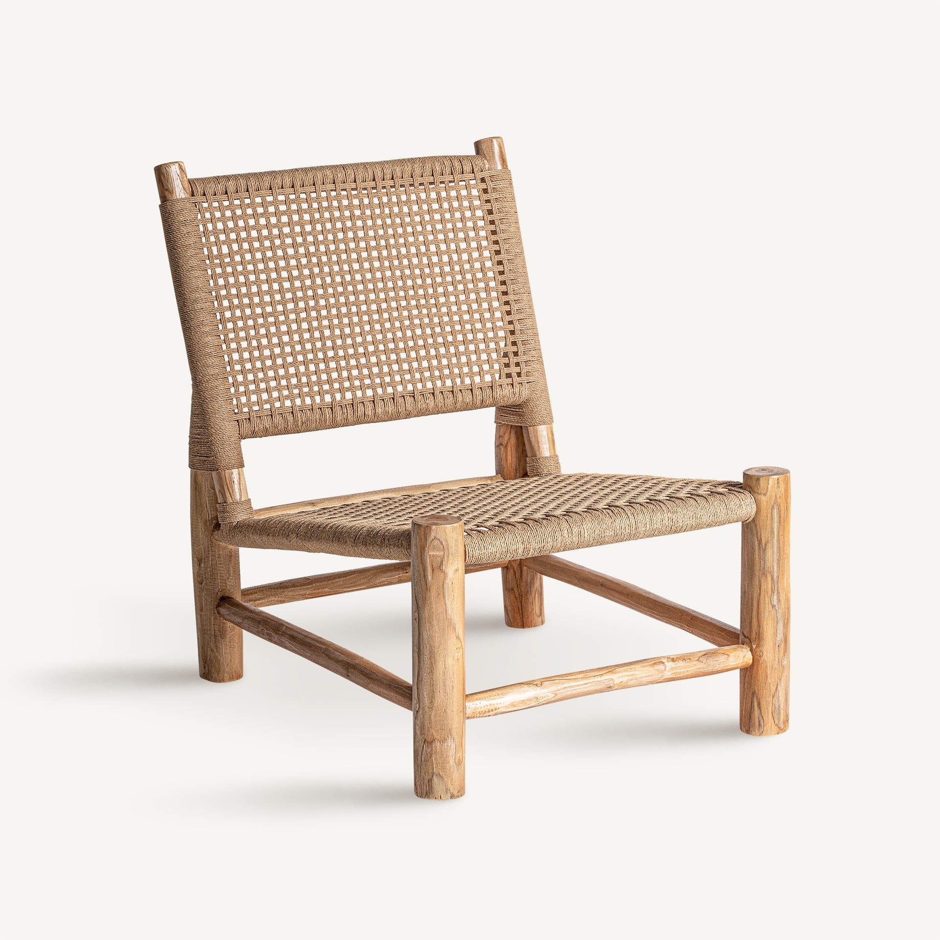 Bambua Mouzaki Poltrona in Teak e Corda Naturale