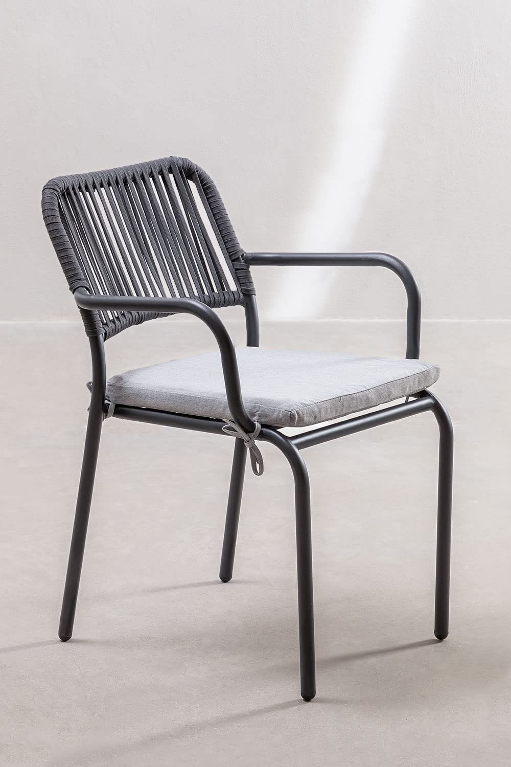 Sklum Arhiza Set 4 Sedie da Giardino Impilabili Grigio Scuro