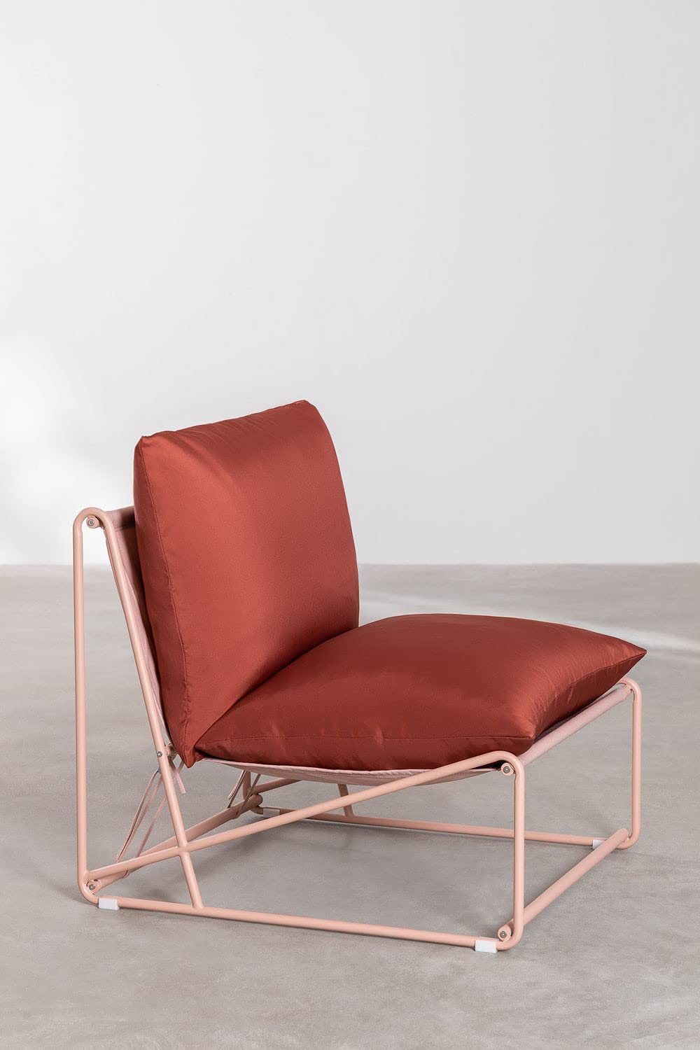 Sklum Amaro Style poltrona da giardino rosso mattone rosa cipria
