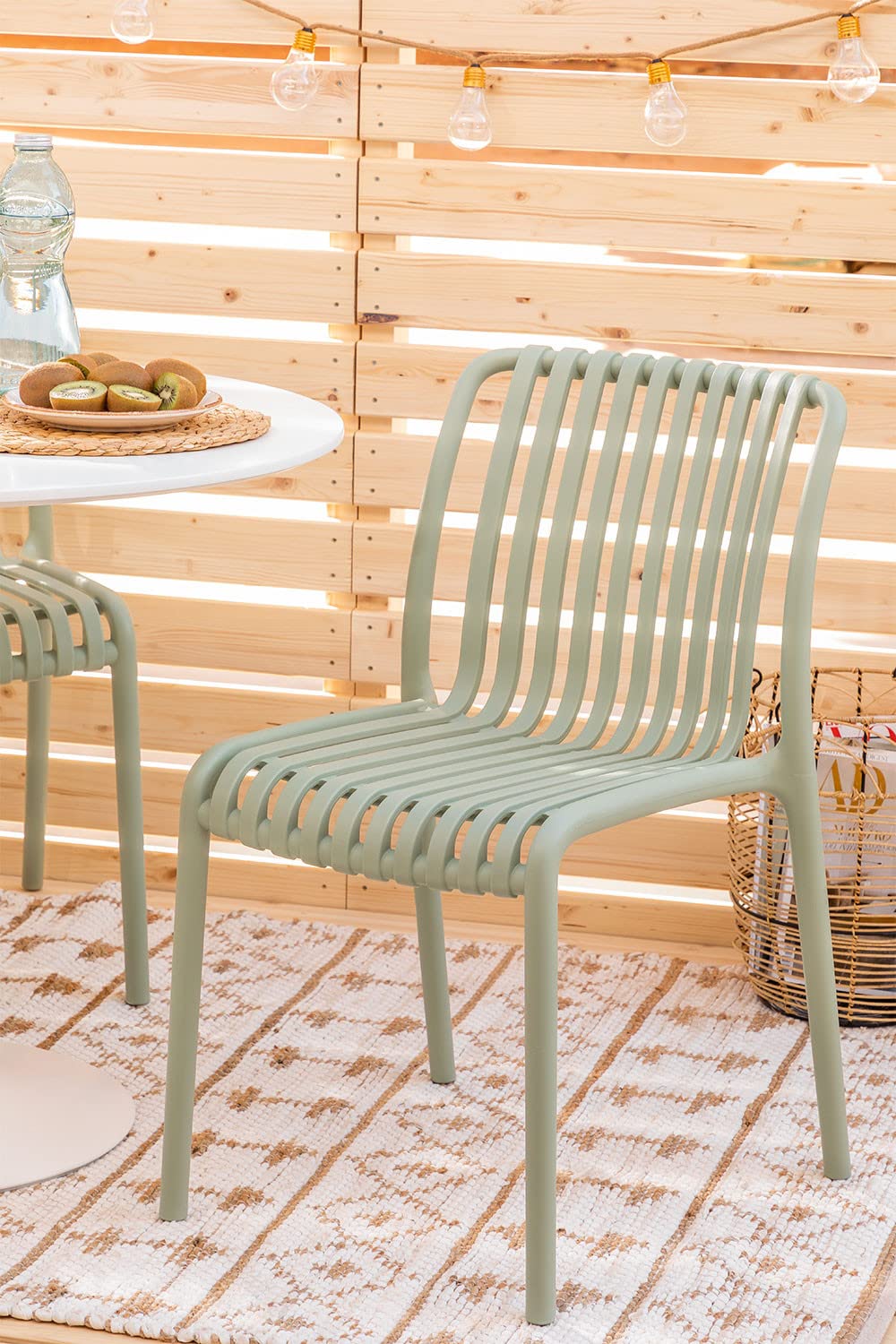 Sklum Wendell sedia da giardino celadon impilabile