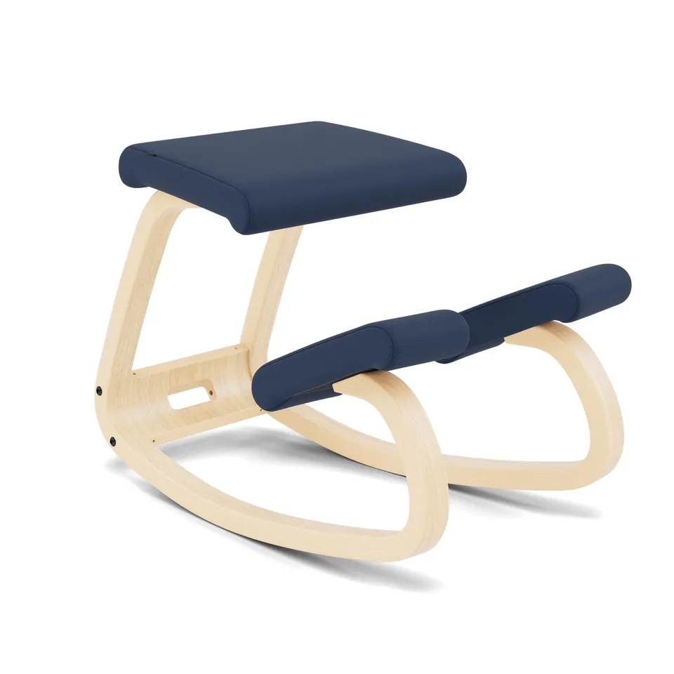 Varier Variable sedia ergonomica naturale blu a dondolo