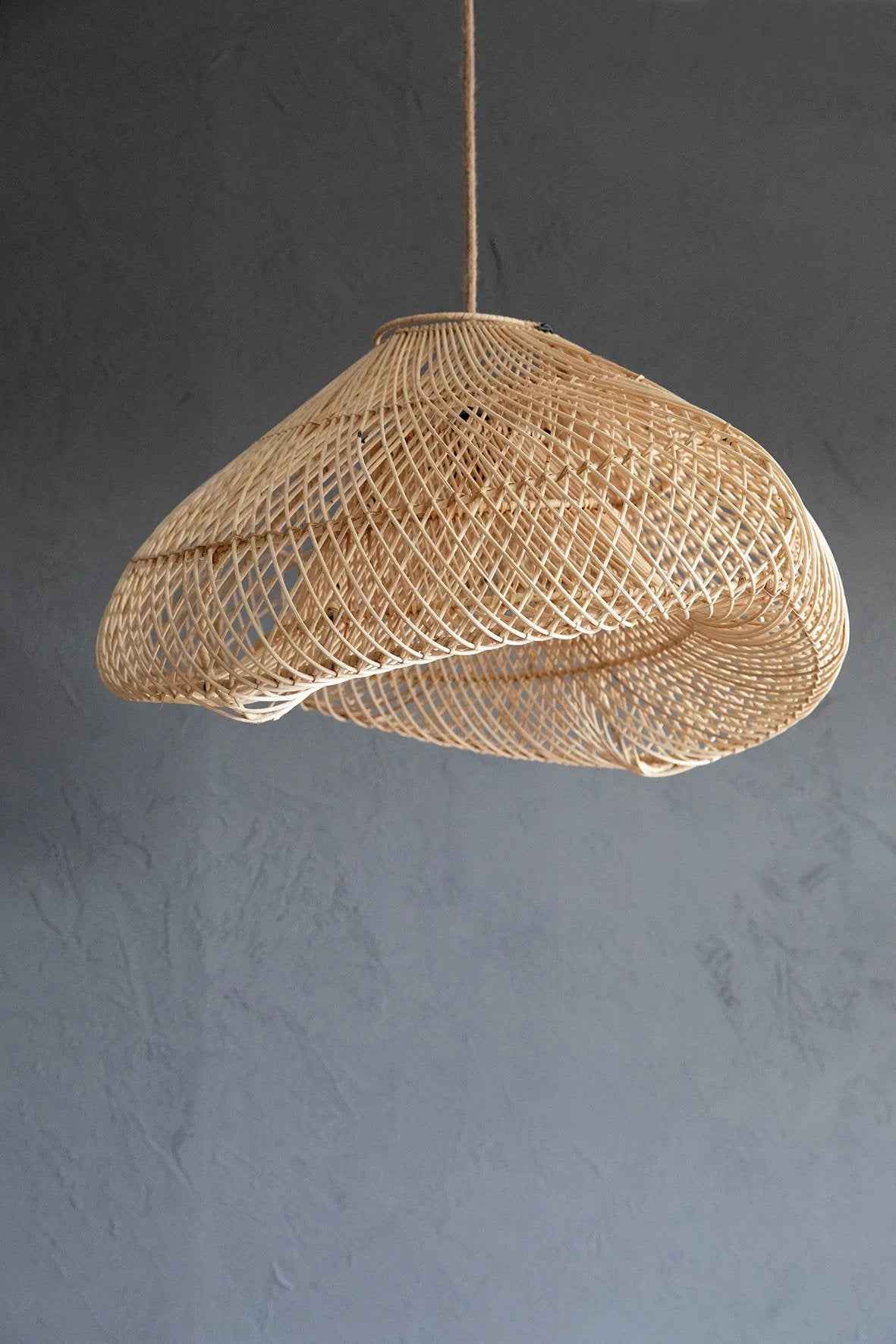 Bambua Cloud lampada a sospensione rattan naturale M