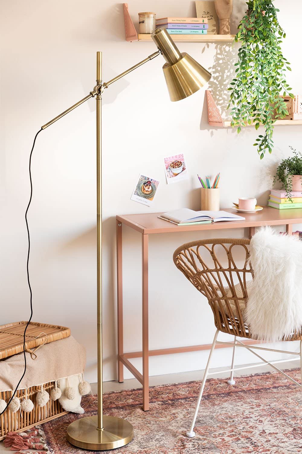 Sklum Yulen lampada terra ottone dorato E27 140 cm