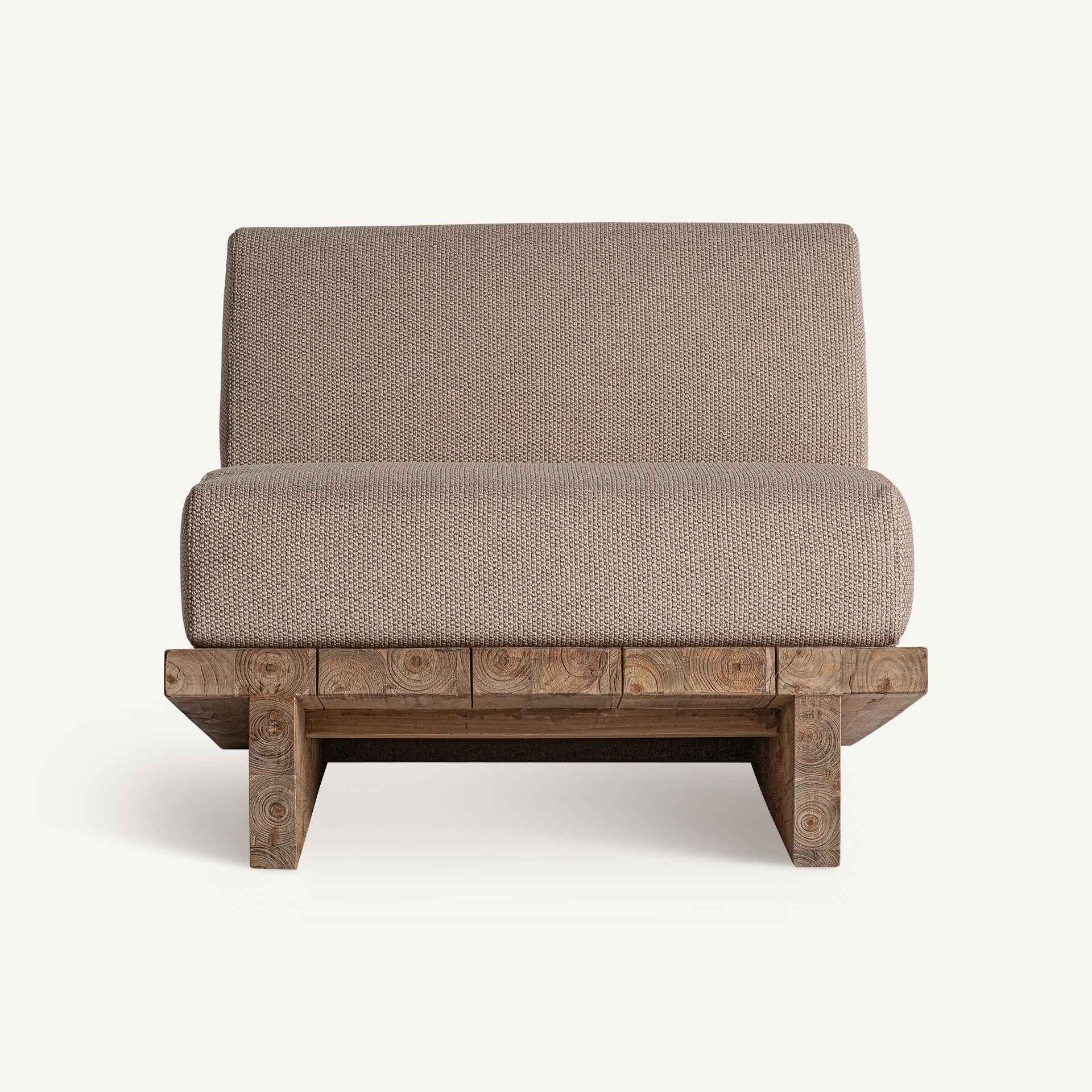 Bambua Pure poltrona legno beige da esterno