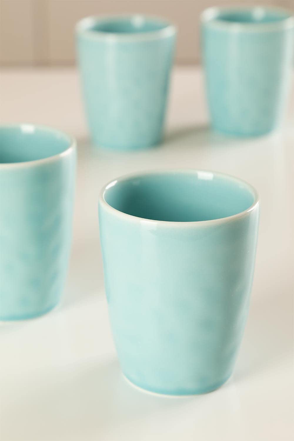 Sklum Biöh Bicchieri 35 cl Blu Isola Paradiso Porcellana 4 Pezzi