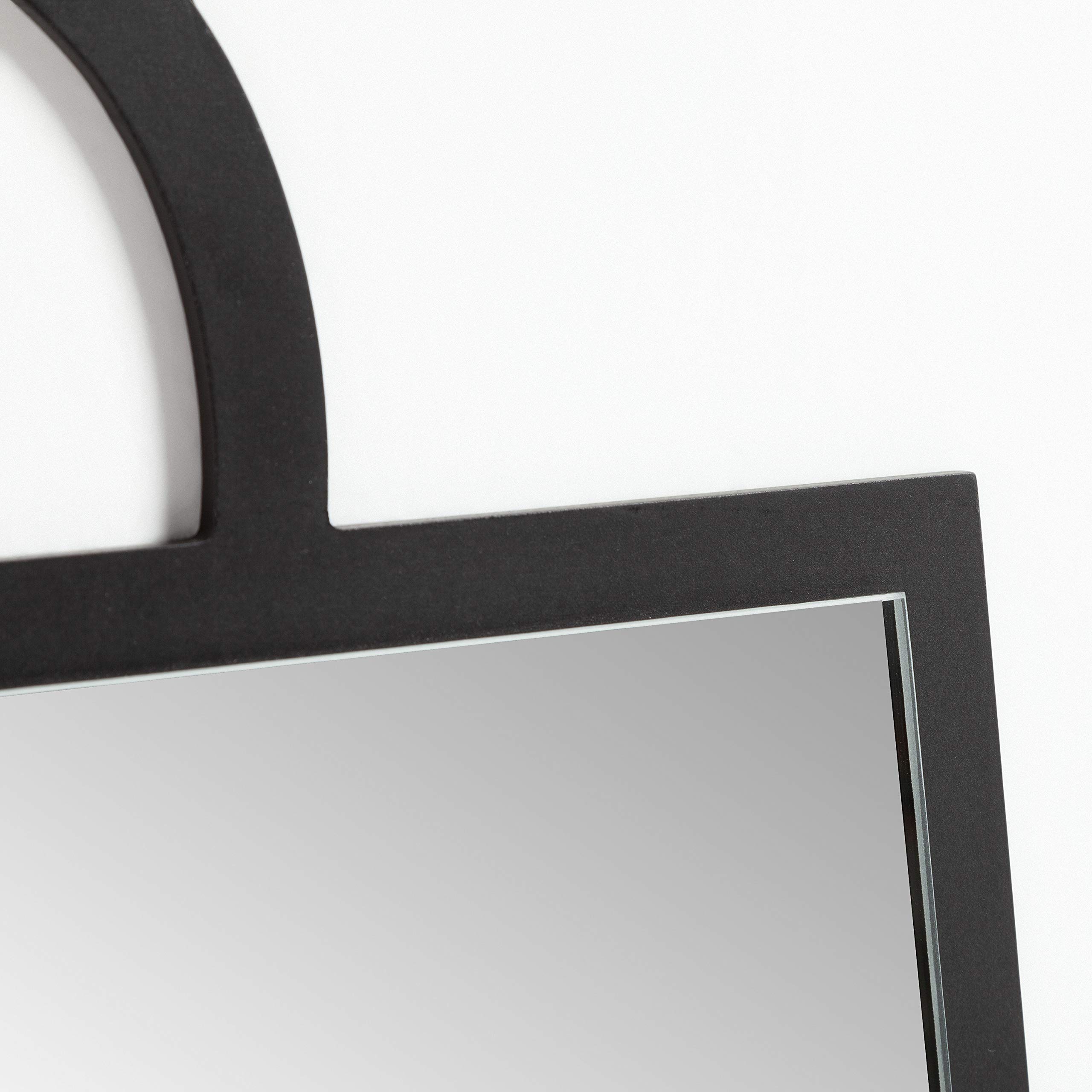 Sklum Calen specchio rettangolare MDF nero 69x59 cm