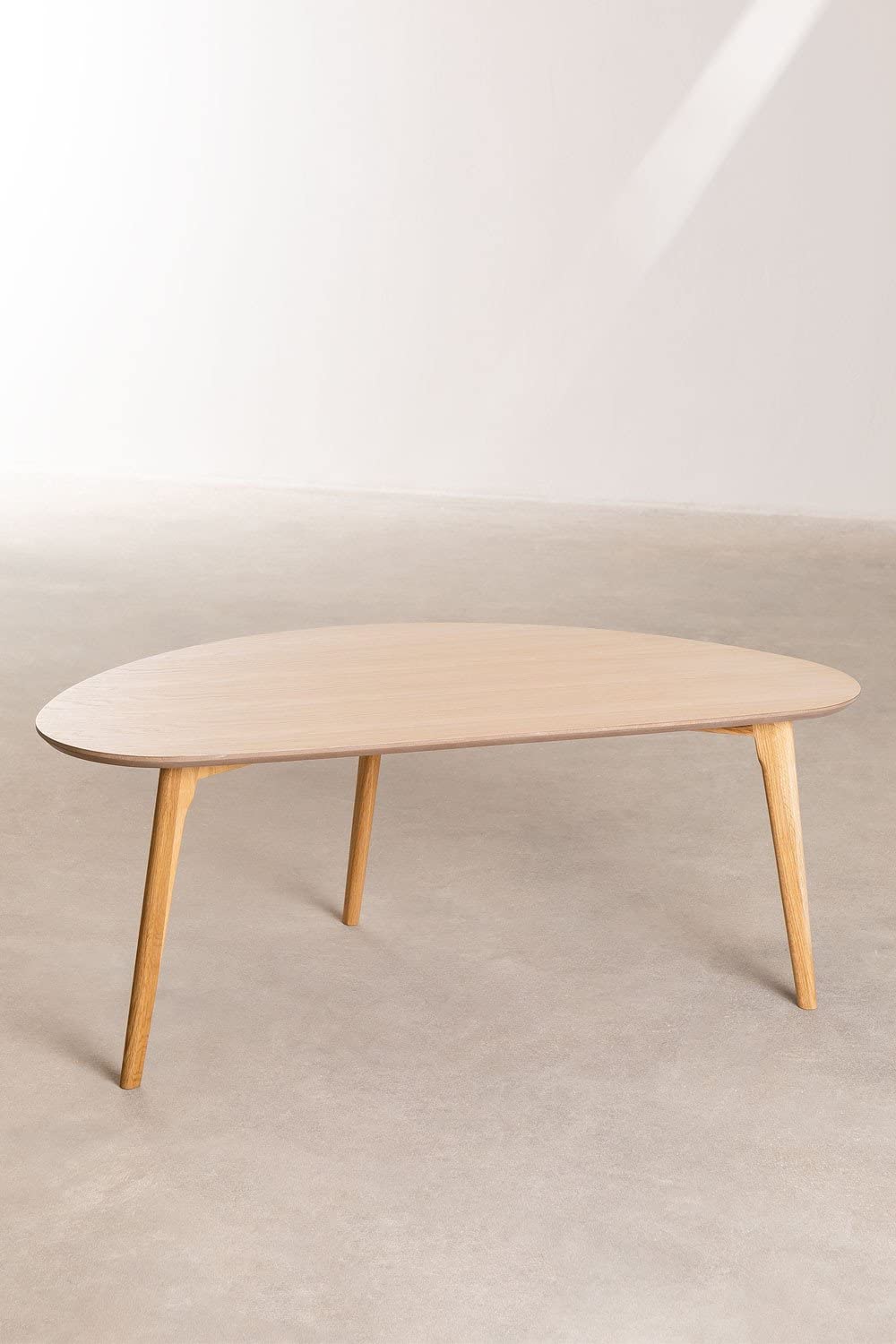 Sklum Yavik tavolino 120 cm legno naturale piano ovale
