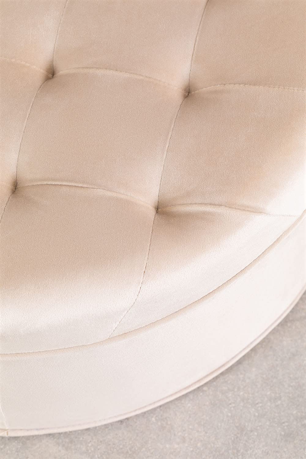 Sklum Tafie pouf tondo velluto D60 cm crema