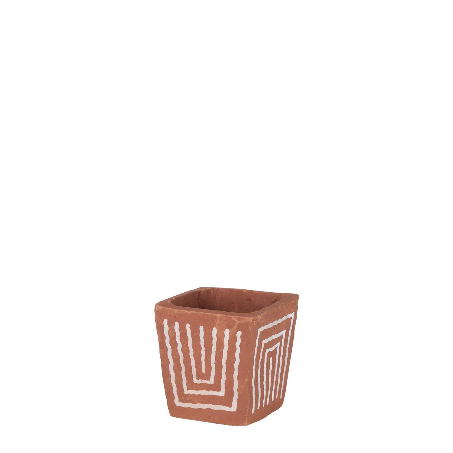 Sklum Thot Vaso 8 cm Rosso Argilla Artigianale