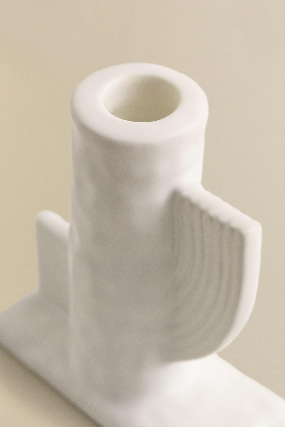 Sklum Sigurn portacandele ceramica bianco