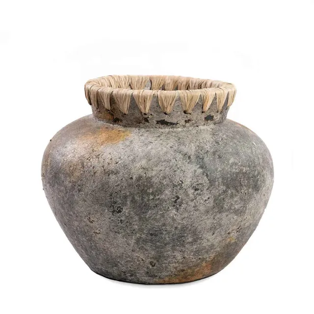 Bambua Styly vaso grigio antico M in terracotta