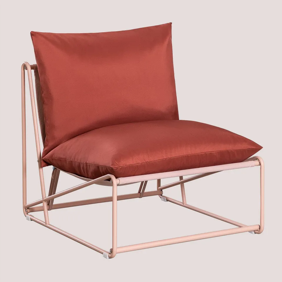 Sklum Amaro Style poltrona da giardino rosso mattone rosa cipria