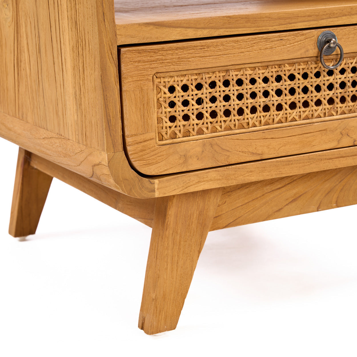 Bambua Breeze comodino in teak e rattan