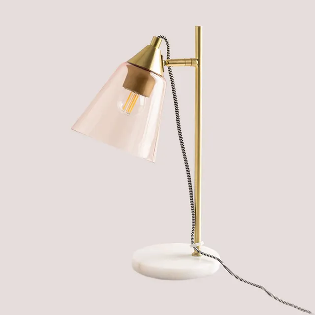 Sklum Meuris lampada da tavolo in marmo e vetro