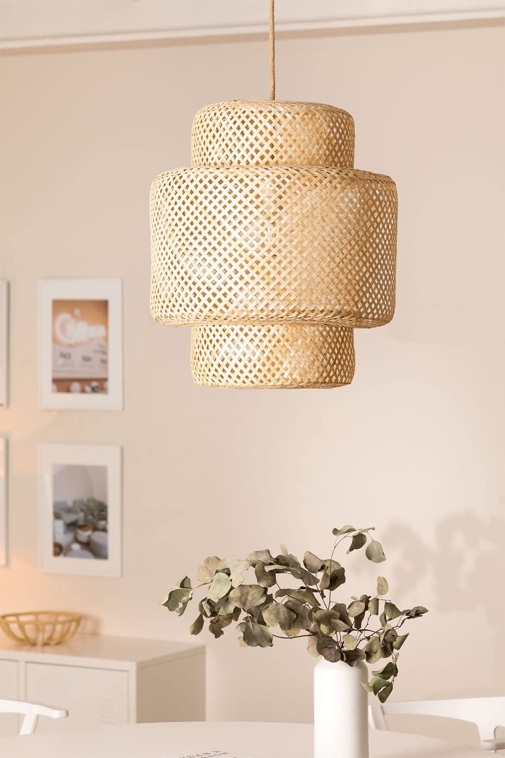 Sklum Lexie lampada a sospensione bambù naturale Ø45 cm