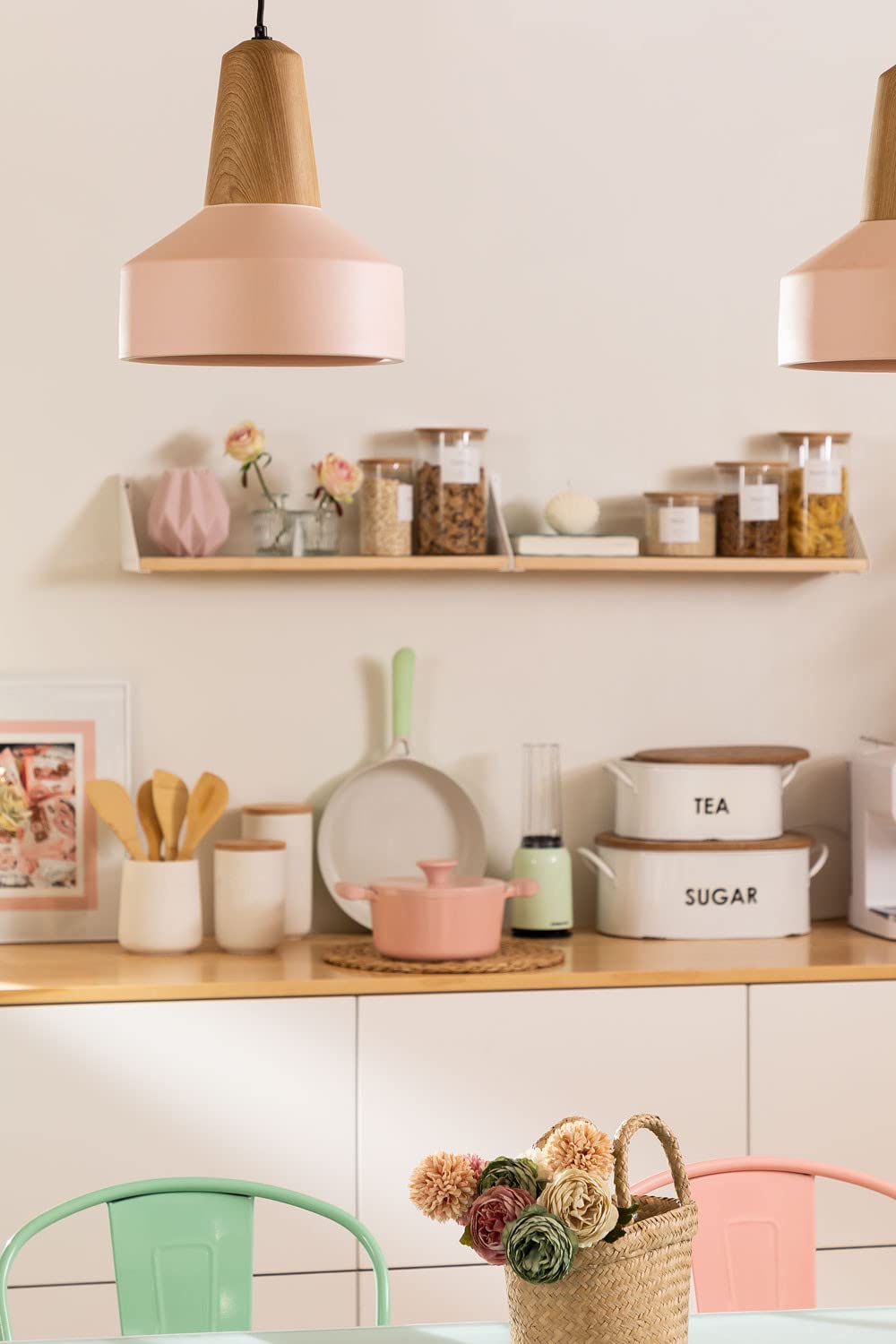 Sklum Eria lampada a sospensione ceramica incarnato