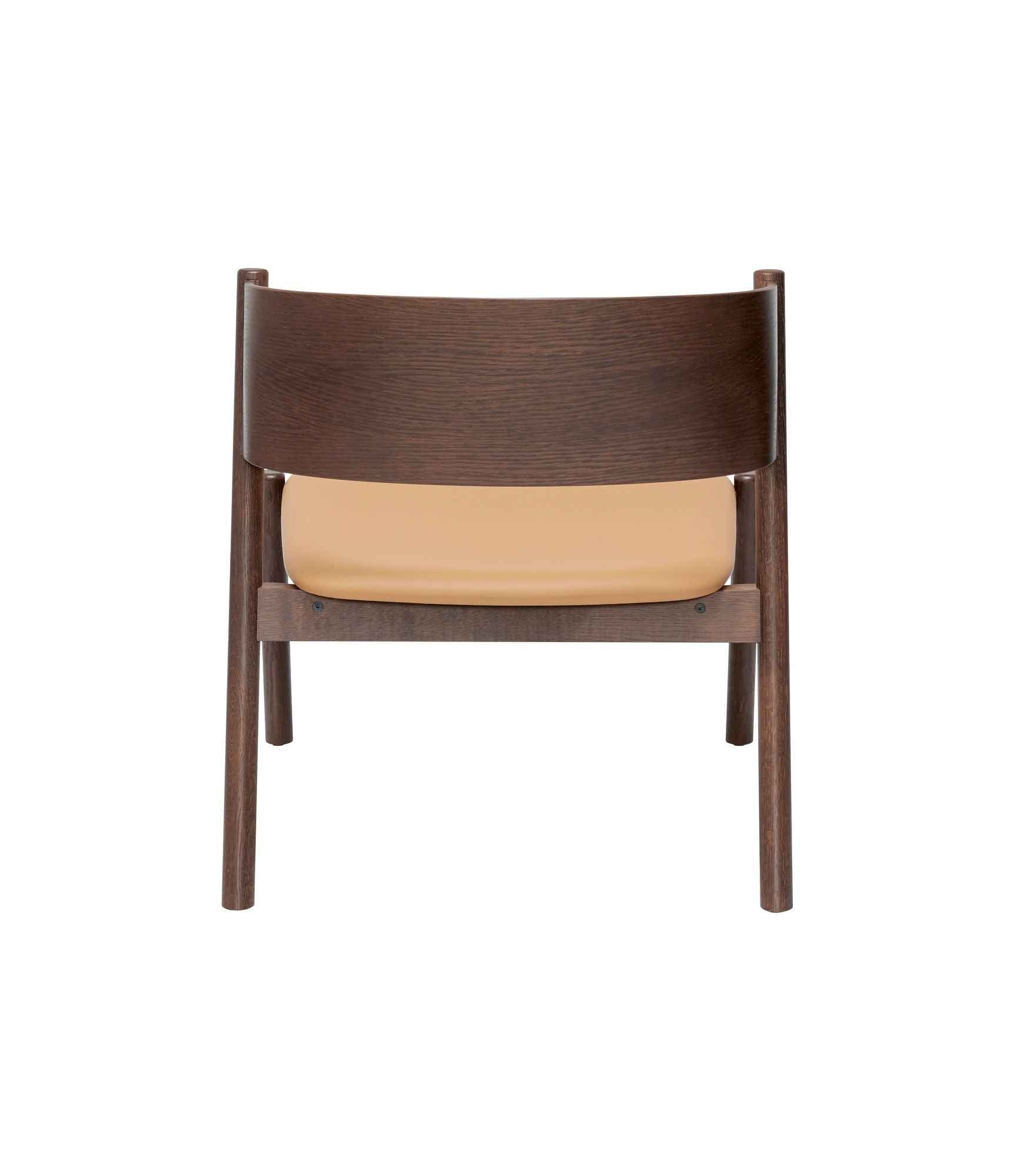 Bambua Oblique poltrona pelle marrone scuro