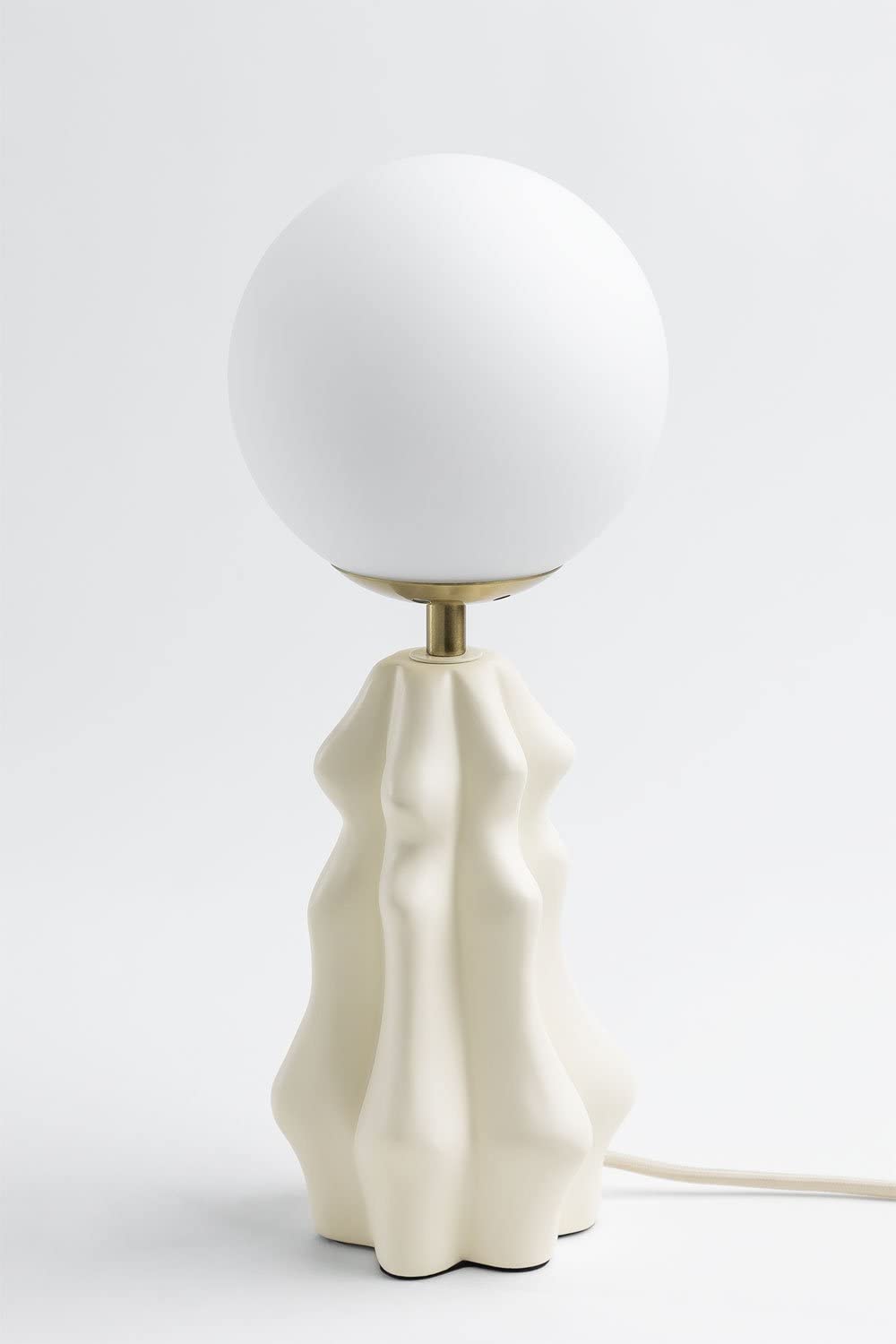 Sklum Makalu lampada da tavolo ceramica sfera vetro