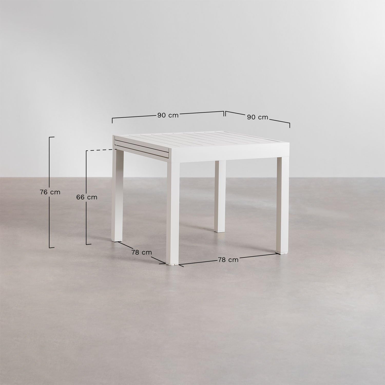 Sklum Starmi Eika set tavolo e 4 sedie giardino alluminio